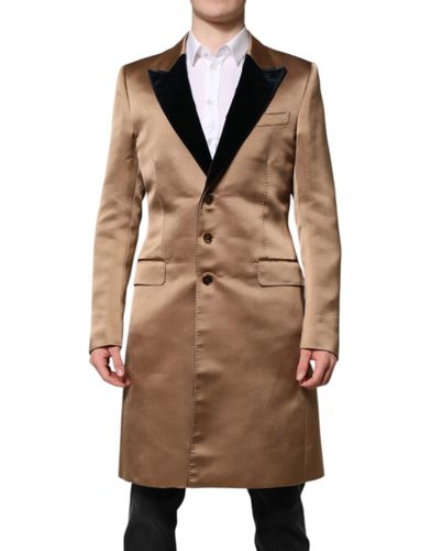 Silk Single Breasted Trench Coat Men's Jacket - Dolce & Gabbana - Modalova