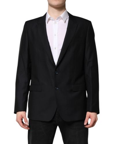 Dark Blue MARTINI Wool Blazer Coat Men's Jacket - Dolce & Gabbana - Modalova