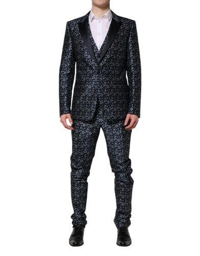 MARTINI Star Jacquard 3 Piece Men's Suit - Dolce & Gabbana - Modalova