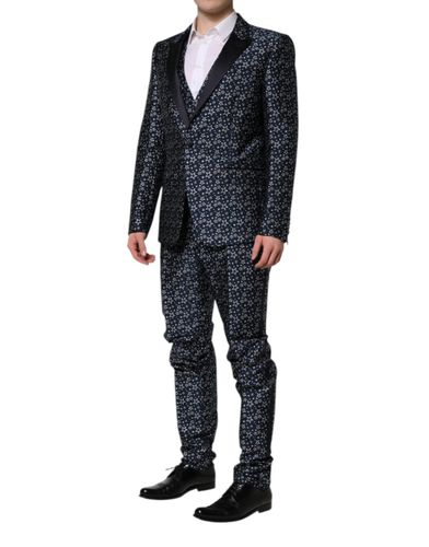 MARTINI Star Jacquard 3 Piece Men's Suit - Dolce & Gabbana - Modalova