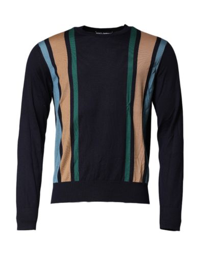 Stripes Crew Neck Pullover Men's Sweater (Pre-Owned) - Dolce & Gabbana - Modalova