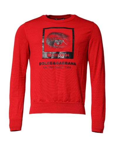Eye Print Crew Neck Men Pullover Men's Sweater - Dolce & Gabbana - Modalova