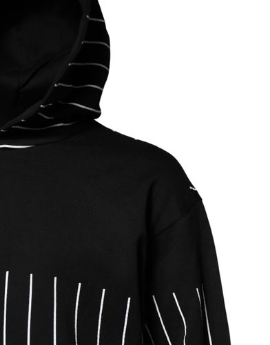 Black White Stripe Hooded Sweatshirt Men's Sweater - Dolce & Gabbana - Modalova