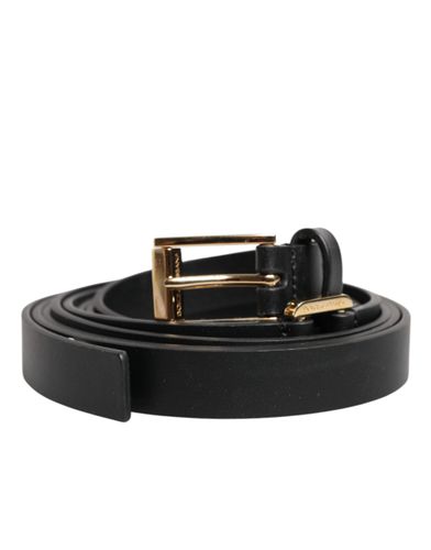 Double Strap Leather Gold Buckle Men's Belt - Dolce & Gabbana - Modalova