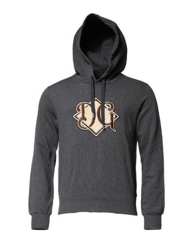Logo Patch Hooded Sweatshirt Men's Sweater - Dolce & Gabbana - Modalova