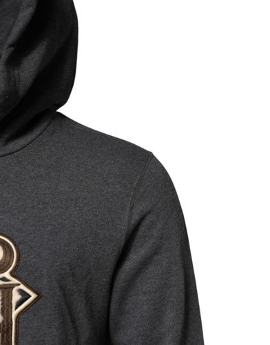 Logo Patch Hooded Sweatshirt Men's Sweater - Dolce & Gabbana - Modalova