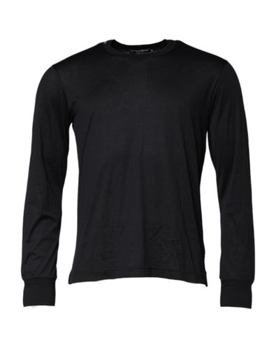 Dark Silk Crew Neck Men Pullover Men's Sweater - Dolce & Gabbana - Modalova