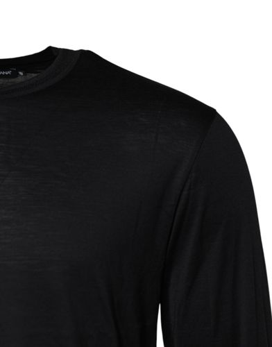 Dark Silk Crew Neck Men Pullover Men's Sweater - Dolce & Gabbana - Modalova