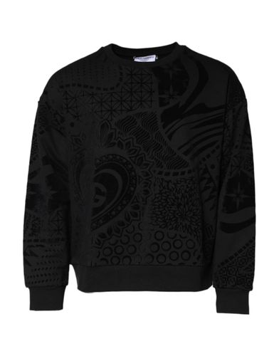 Printed Crew Neck Sweatshirt Men's Sweater - Dolce & Gabbana - Modalova