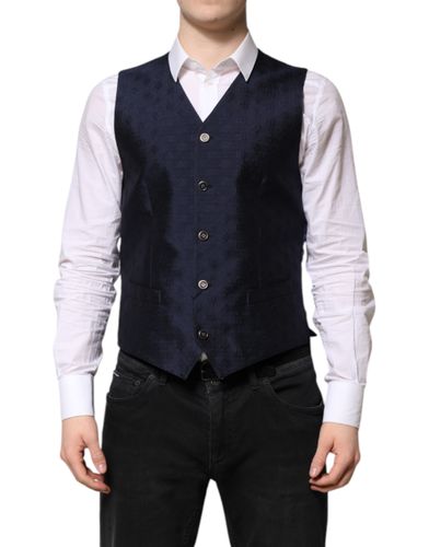 Dark Logo Wool Formal Men Waistcoat Men's Vest - Dolce & Gabbana - Modalova