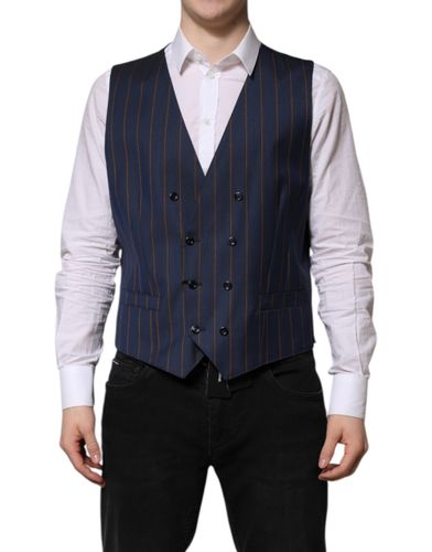 Stripes Wool Formal Men Waistcoat Men's Vest - Dolce & Gabbana - Modalova