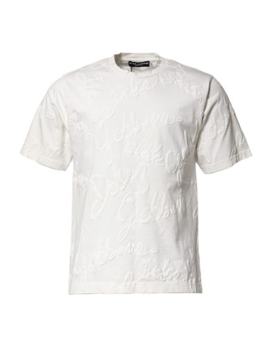 Cotton Logo Embossed Crew Neck Men's T-shirt (Pre-Owned) - Dolce & Gabbana - Modalova