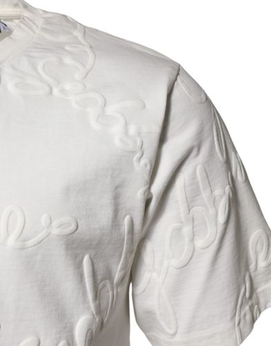 Cotton Logo Embossed Crew Neck Men's T-shirt (Pre-Owned) - Dolce & Gabbana - Modalova