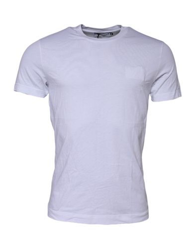 Cotton Logo Patch Crew Neck Men's T-shirt (Pre-Owned) - Dolce & Gabbana - Modalova