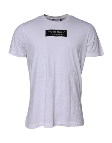 Cotton Logo Patch Crew Neck Men's T-shirt (Pre-Owned) - Dolce & Gabbana - Modalova