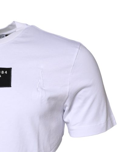 Cotton Logo Patch Crew Neck Men's T-shirt (Pre-Owned) - Dolce & Gabbana - Modalova