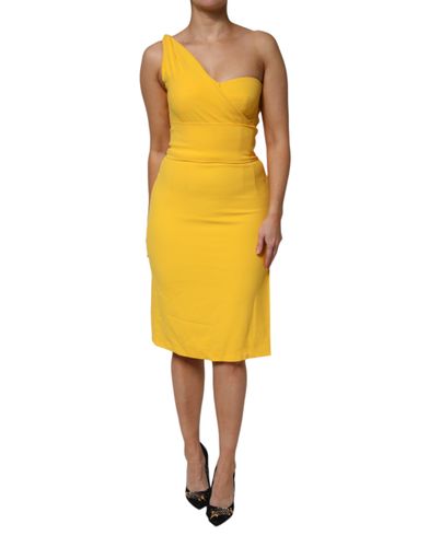 One Shoulder Side Slit Midi Women's Dress - Dolce & Gabbana - Modalova