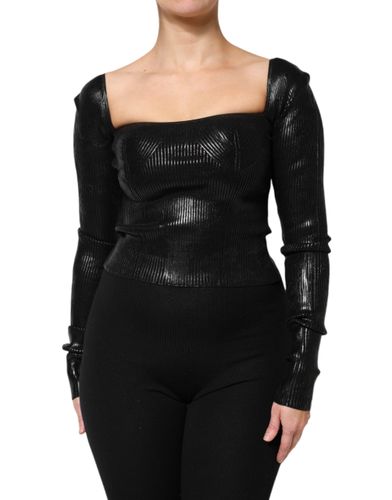 Viscose Long Sleeves Fitted Blouse Women's Top - Dolce & Gabbana - Modalova