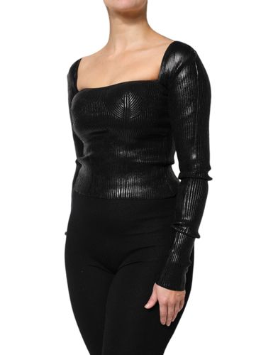 Viscose Long Sleeves Fitted Blouse Women's Top - Dolce & Gabbana - Modalova