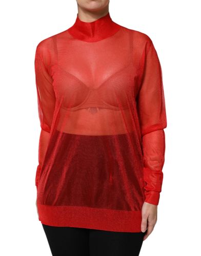 Tulle Turtleneck Long Sleeve Blouse Women's Top (Pre-Owned) - Dolce & Gabbana - Modalova