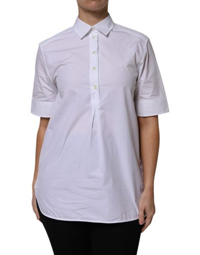 Cotton Short Sleeves Collared Polo Women's Top - Dolce & Gabbana - Modalova