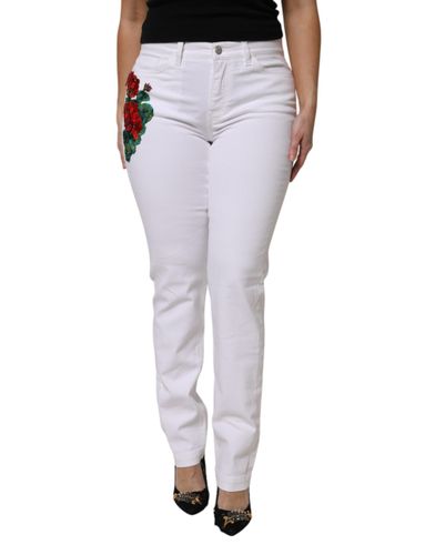 Floral Sequined GIRLY Denim Women's Jeans - Dolce & Gabbana - Modalova