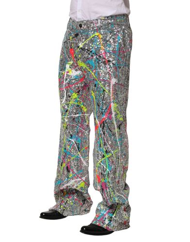 Sequined Embellished Men's Pants - Dolce & Gabbana - Modalova