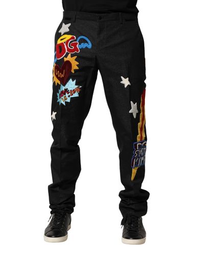 Graphic Embroidery Men Men's Pants - Dolce & Gabbana - Modalova