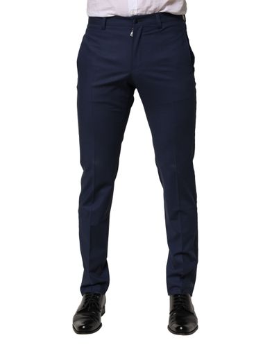 Dark Wool Dress Formal Men's Pants - Dolce & Gabbana - Modalova