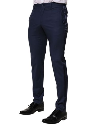 Dark Wool Dress Formal Men's Pants - Dolce & Gabbana - Modalova