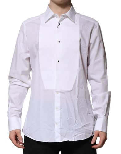Bib Cotton Poplin GOLD Formal Men's Shirt (Pre-Owned) - Dolce & Gabbana - Modalova
