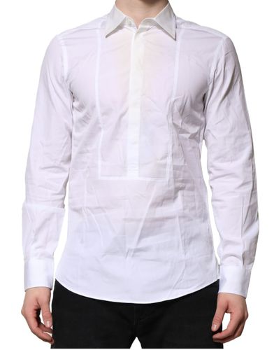 Poplin Cotton Formal Men Dress Men's Shirt (Pre-Owned) - Dolce & Gabbana - Modalova