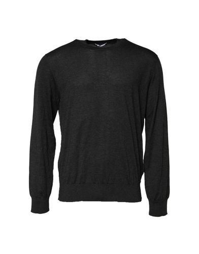 Gray Long Sleeve Crew Neck Pullover Men's Sweater (Pre-Owned) - Dolce & Gabbana - Modalova