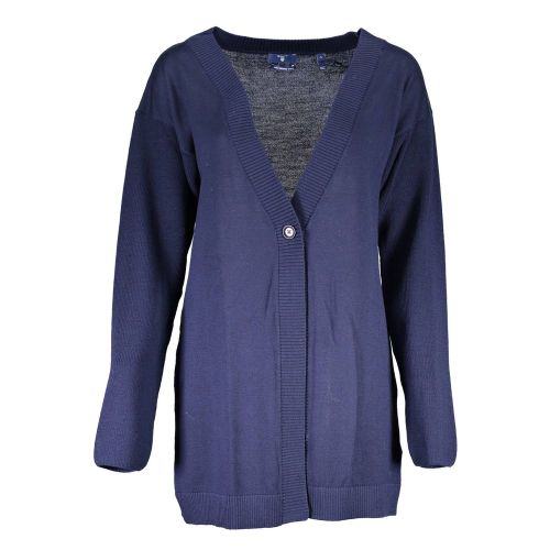 Gant Blu Wool Womens Cardigan - Gant - Modalova