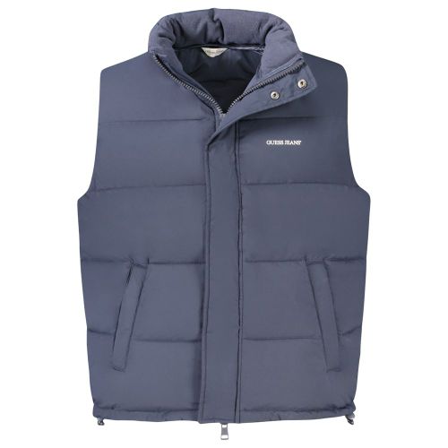 Blu Polyester Men's Sleeveless Men's Jacket - Guess Jeans - Modalova
