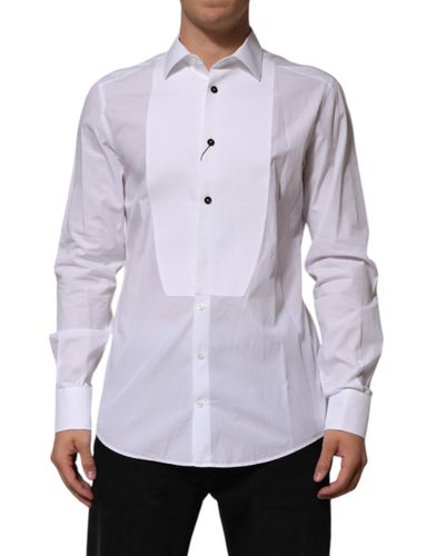 Bib Cotton Poplin GOLD Men Formal Men's Shirt (Pre-Owned) - Dolce & Gabbana - Modalova