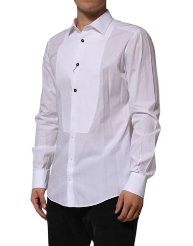 Bib Cotton Poplin GOLD Men Formal Men's Shirt (Pre-Owned) - Dolce & Gabbana - Modalova