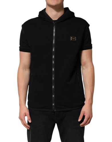 Sleeveless Hooded Logo Plaque Men's Jacket (Pre-Owned) - Dolce & Gabbana - Modalova
