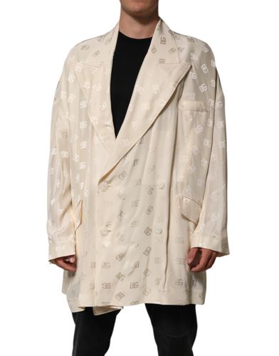 Polyester Logo Monogram Coat Men's Jacket - Dolce & Gabbana - Modalova