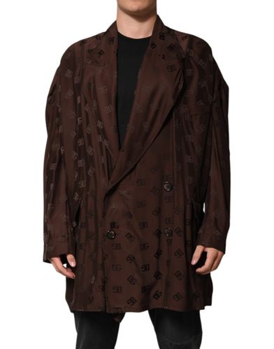 Polyester Logo Monogram Coat Men's Jacket - Dolce & Gabbana - Modalova