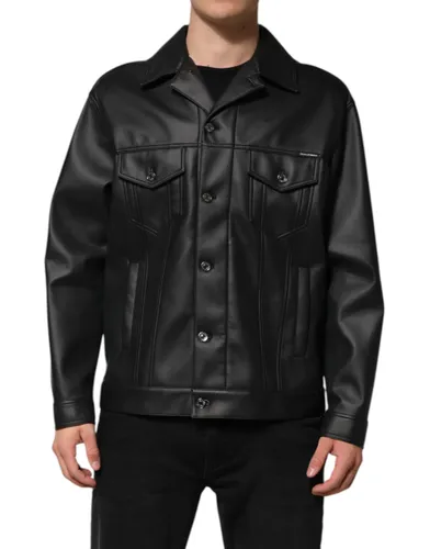 Polyester Button Down Biker Men's Jacket (Pre-Owned) - Dolce & Gabbana - Modalova