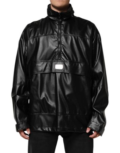 Polyester Logo Plaque Bomber Men's Jacket - Dolce & Gabbana - Modalova