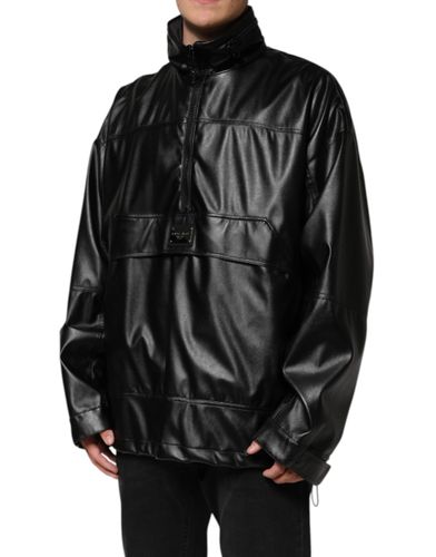 Polyester Logo Plaque Bomber Men's Jacket - Dolce & Gabbana - Modalova