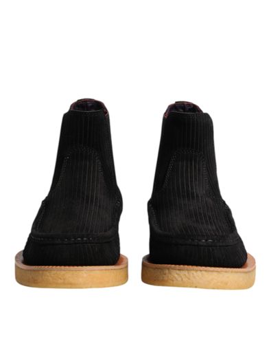 Calf Suede Slip On Ankle Boots Men's Shoes - Dolce & Gabbana - Modalova