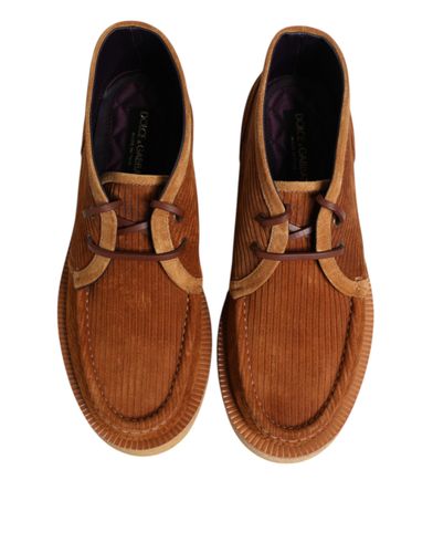 Suede Nubuck Leather Desert Ankle Boots Men's Shoes - Dolce & Gabbana - Modalova