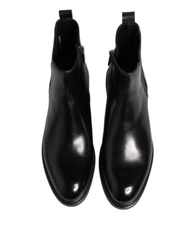 Chelsea Leather Mid Calf Boots Men's Shoes - Dolce & Gabbana - Modalova