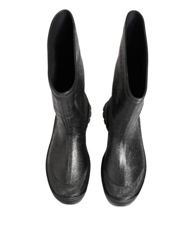 Metallic Pull On Rain Boots Men's Shoes (Pre-Owned) - Dolce & Gabbana - Modalova