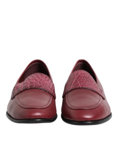 Leather Formal Slip On Men's Shoes - Dolce & Gabbana - Modalova