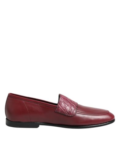 Leather Formal Slip On Men's Shoes - Dolce & Gabbana - Modalova