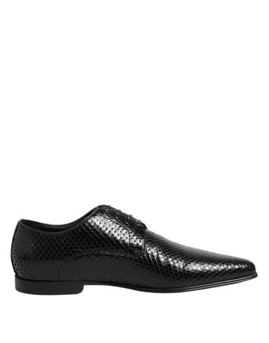 Exotic Leather Lace Up Derby Men's Shoes - Dolce & Gabbana - Modalova